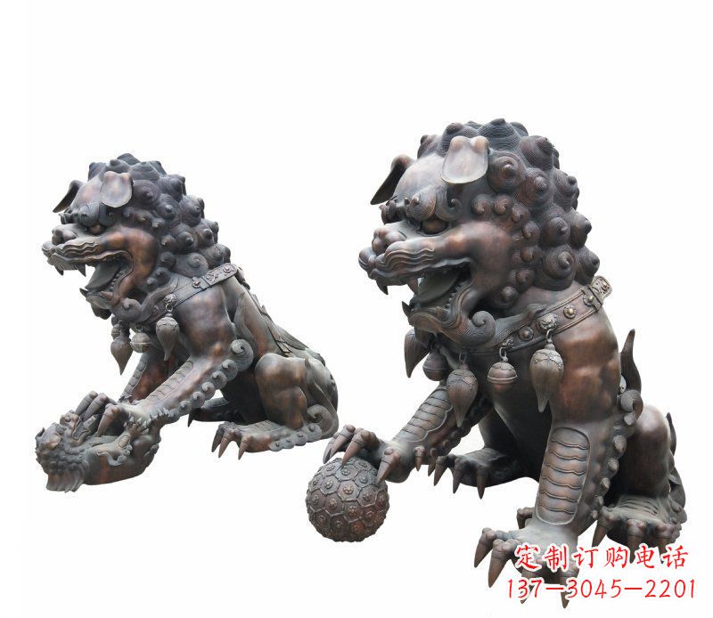 运城铜雕酒店镇宅招财麒麟雕塑