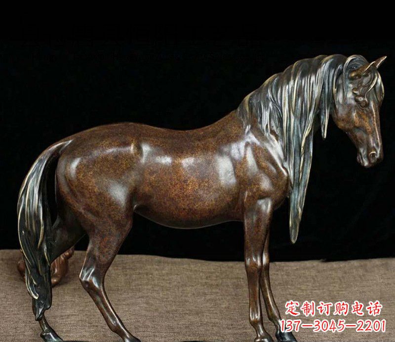 运城铜雕马公园动物摆件
