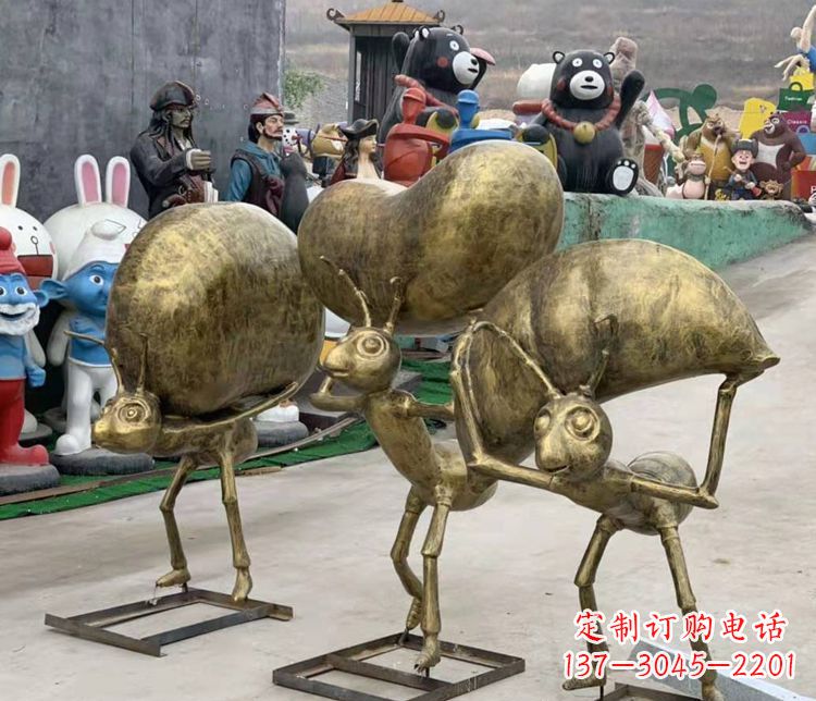 运城铜雕蚂蚁搬家雕塑