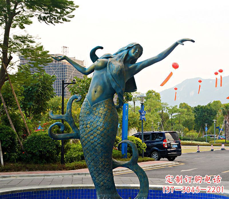 运城铜雕美人鱼
