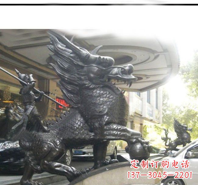 运城铜雕麒麟公司门口神兽雕塑