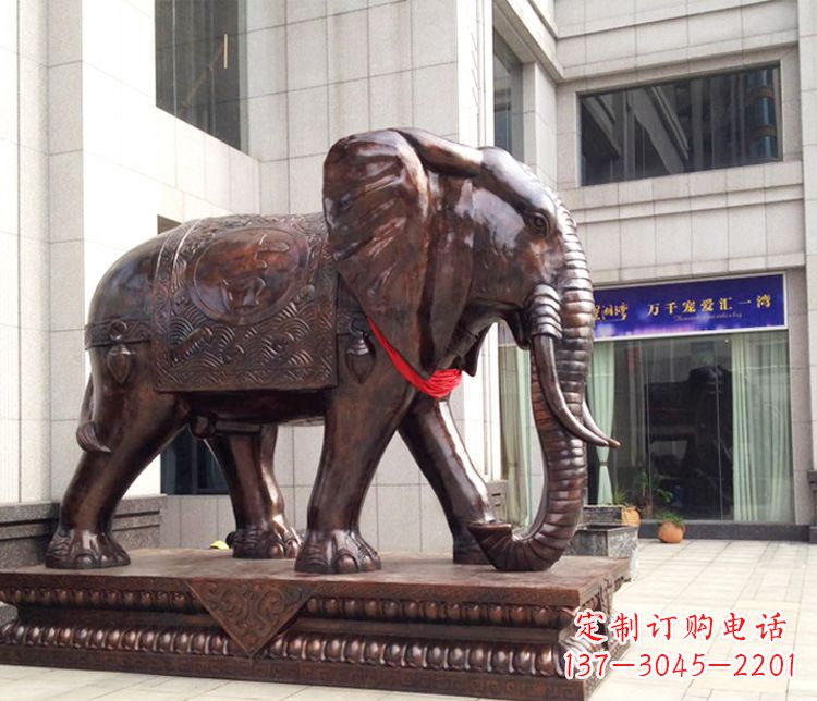 运城铜雕企业招财大象