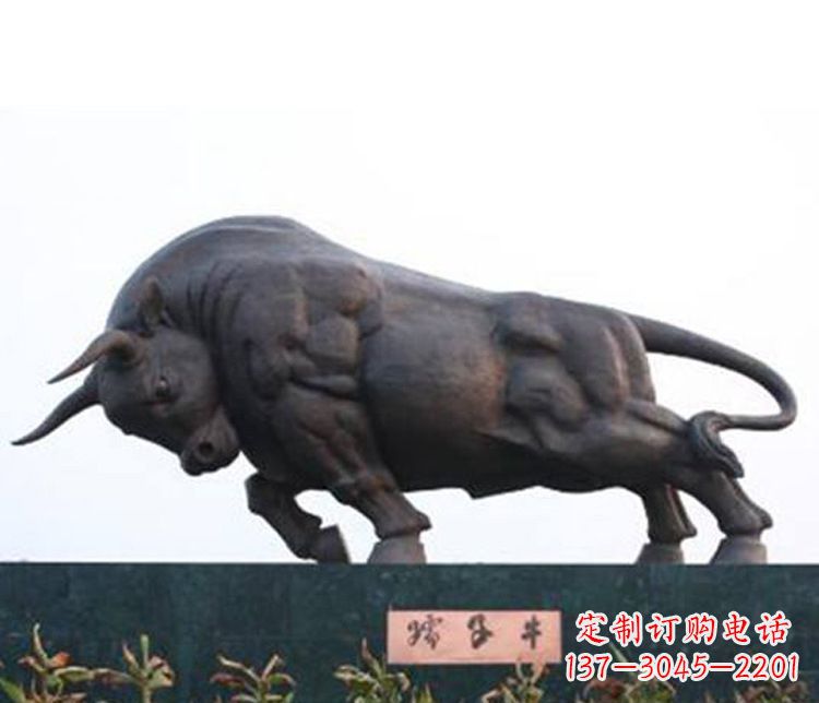运城铜雕孺子牛动物雕塑