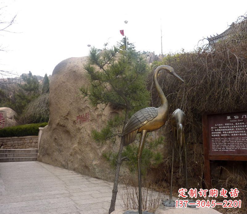 运城铜雕仙鹤