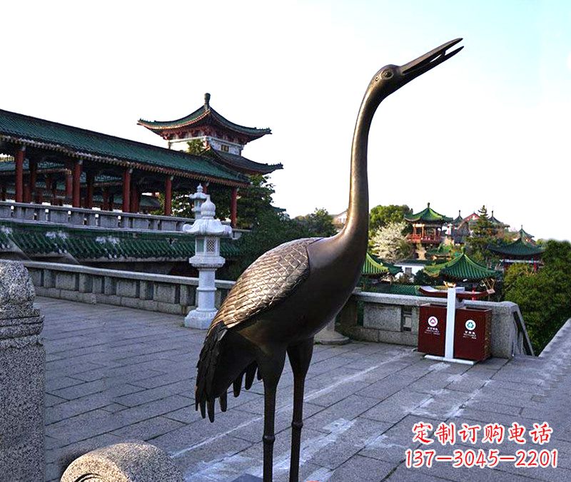 运城铜雕仙鹤雕塑