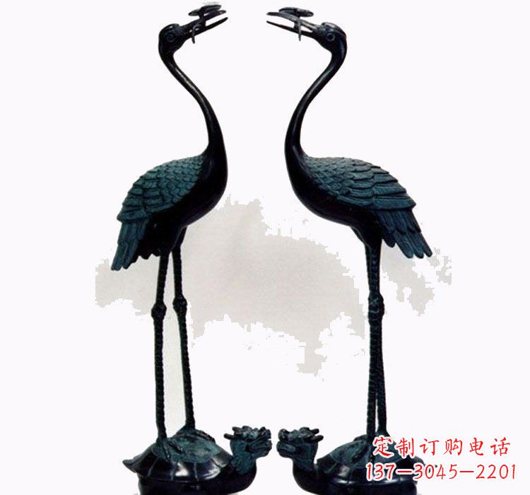运城铜雕仙鹤和龙龟