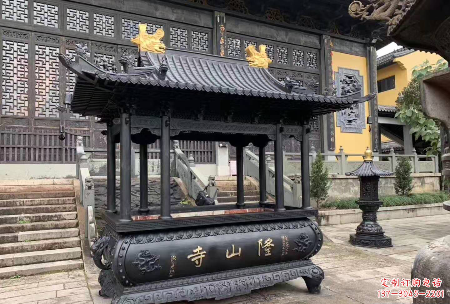 运城铜雕香炉寺庙景观户外摆件