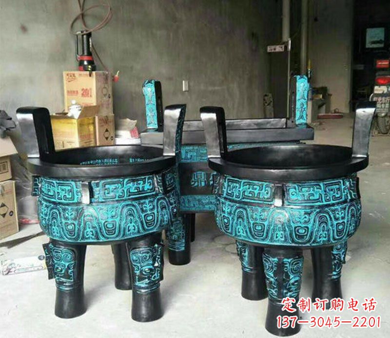 运城铜雕香炉寺庙香炉雕塑