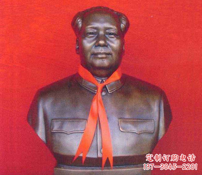 运城铜雕校园红领巾主席雕塑摆件