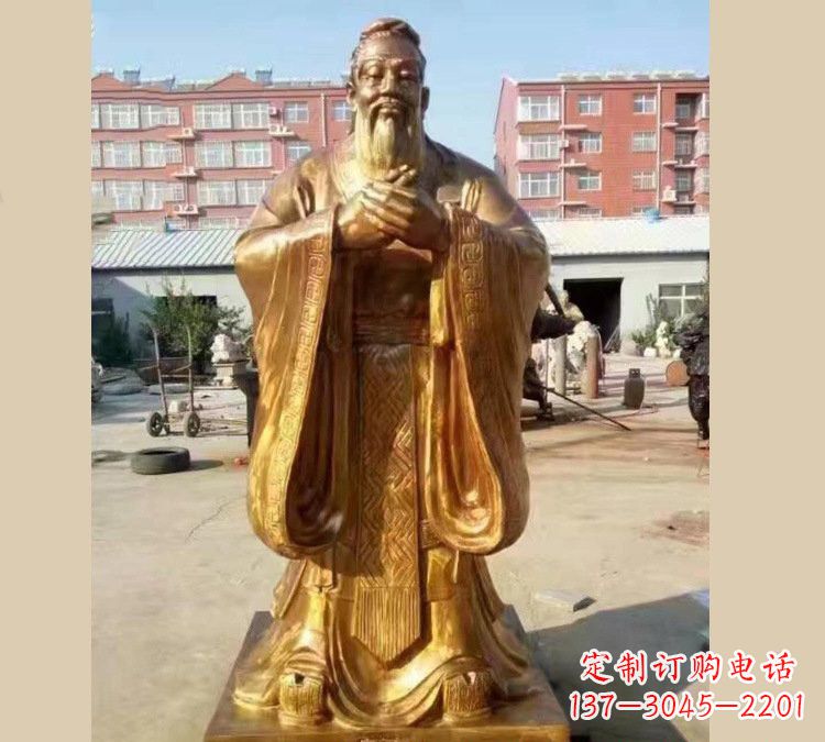运城铜雕校园孔子