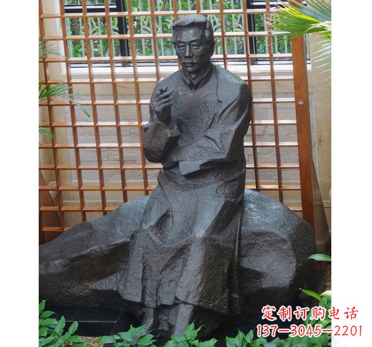 运城铜雕校园名人鲁迅