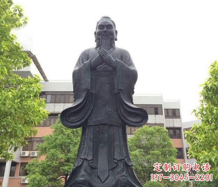 运城铜雕学校孔子圣人雕塑摆件