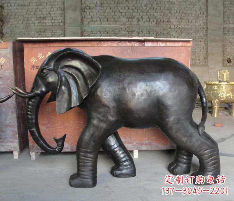 运城铜雕园林动物大象雕塑