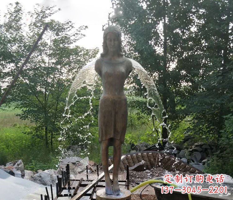 运城铜雕园林天使雕塑摆件