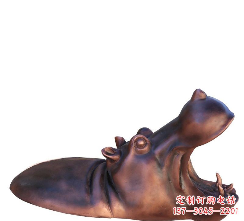 运城铜雕张嘴河马