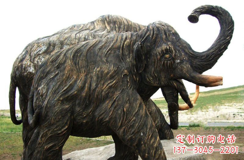 运城铜雕长毛象动物雕塑