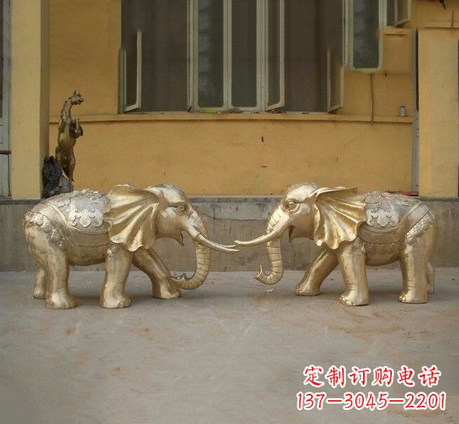 运城铜雕招财小象