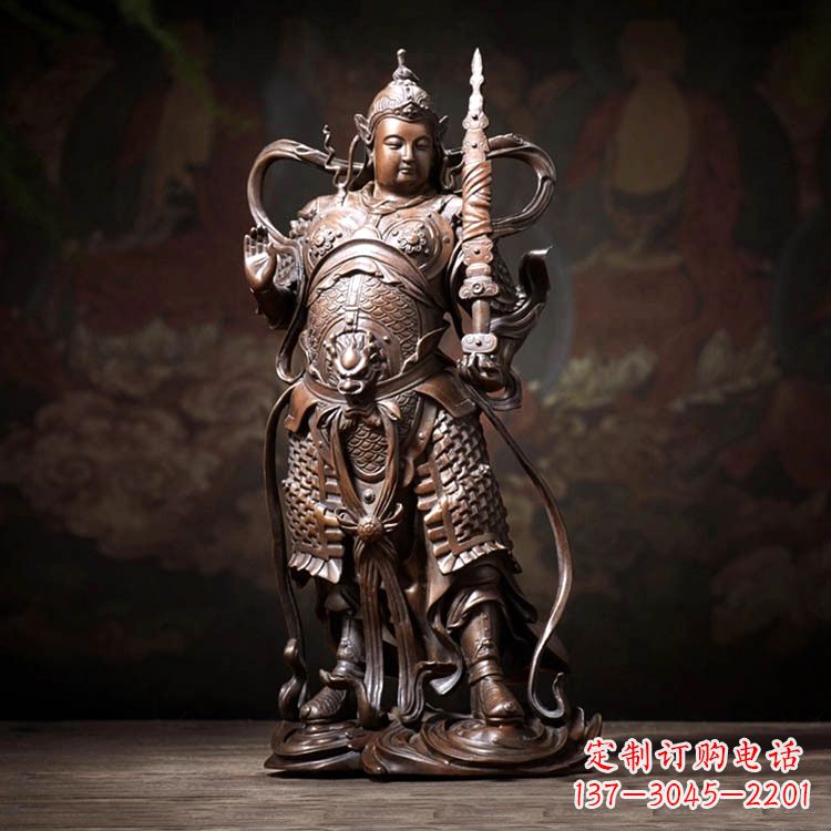 运城托塔李靖天王铜雕