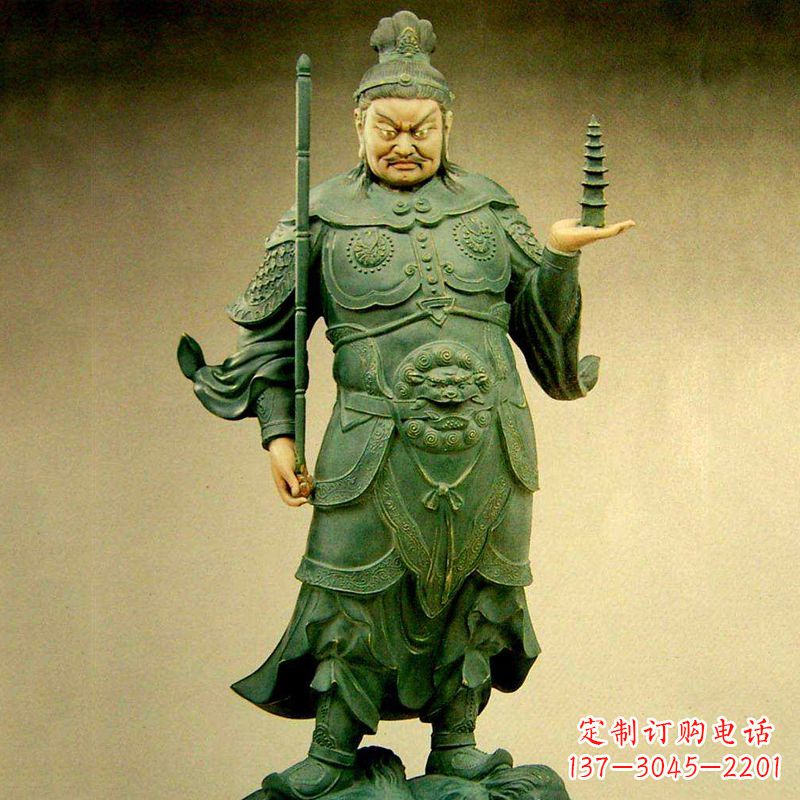 运城托塔天王彩绘雕塑