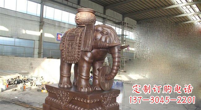 运城驮宝大象铜雕
