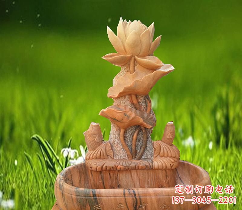 运城晚霞红景观荷花水池