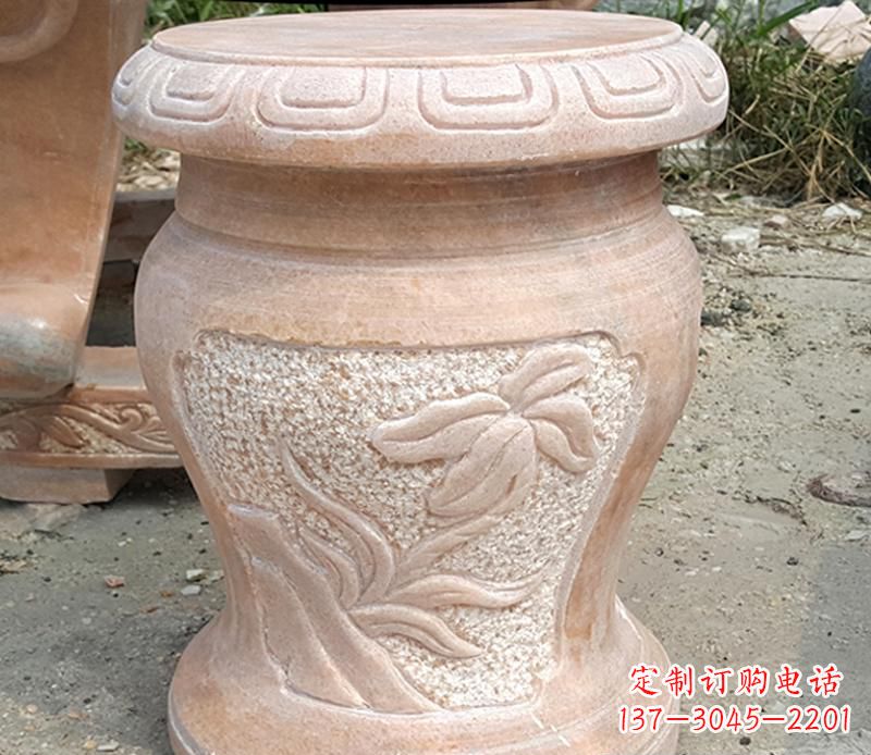 运城晚霞红景观蝴蝶石凳