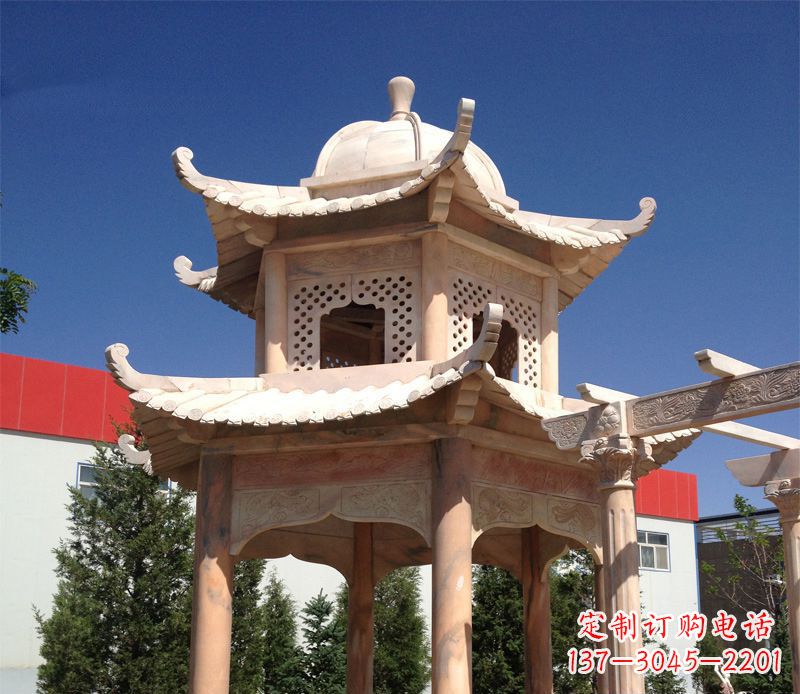 运城晚霞红景观凉亭雕塑