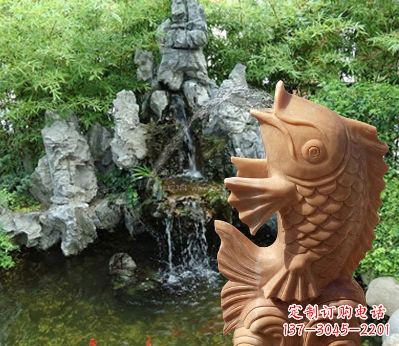 运城晚霞红鲤鱼喷泉