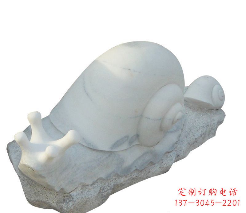 运城蜗牛石雕公园动物摆件