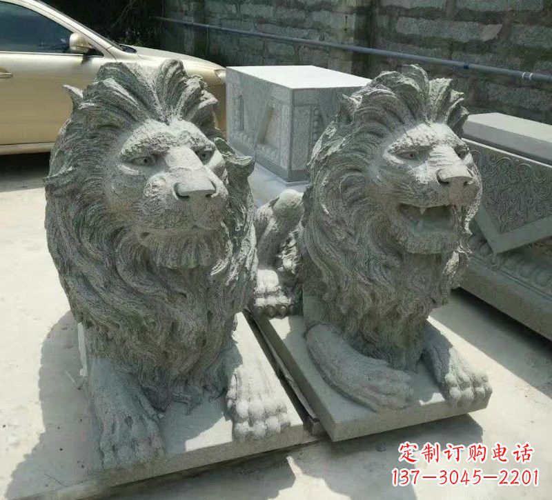 运城卧式狮子石雕
