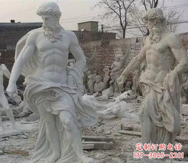 运城西方阿基米德人物石雕