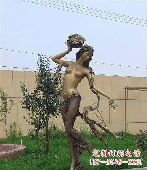 运城西方美女公园人物铜雕