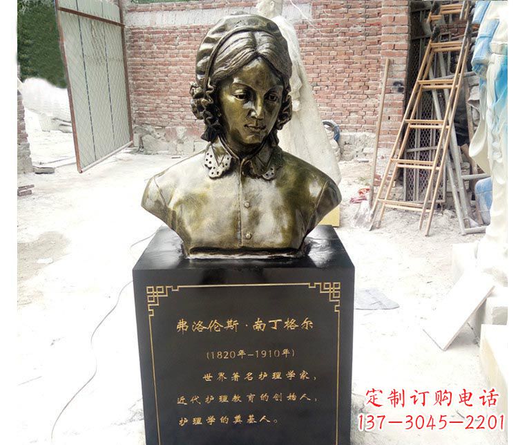 运城西方名人南丁格尔胸像铜雕