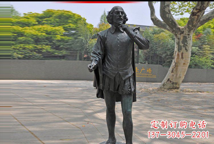 运城西方名人莎士比亚铜雕