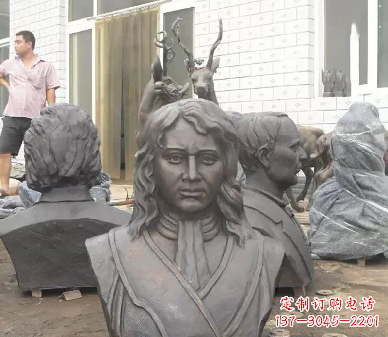运城西方名人胸雕铜雕