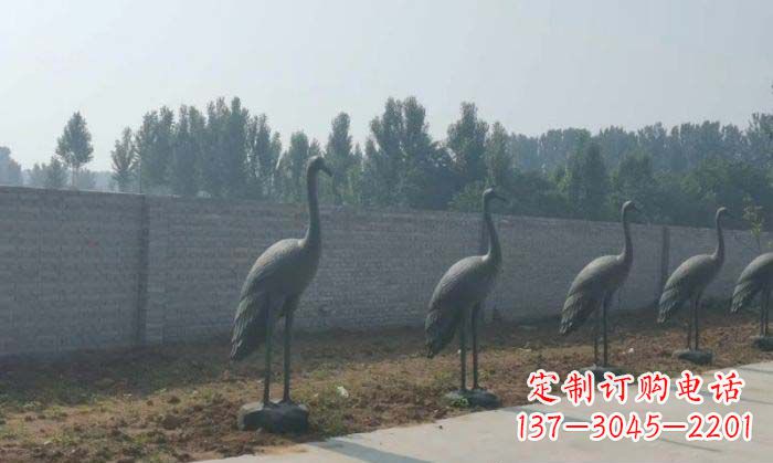 运城仙鹤抽象铜雕 (2)