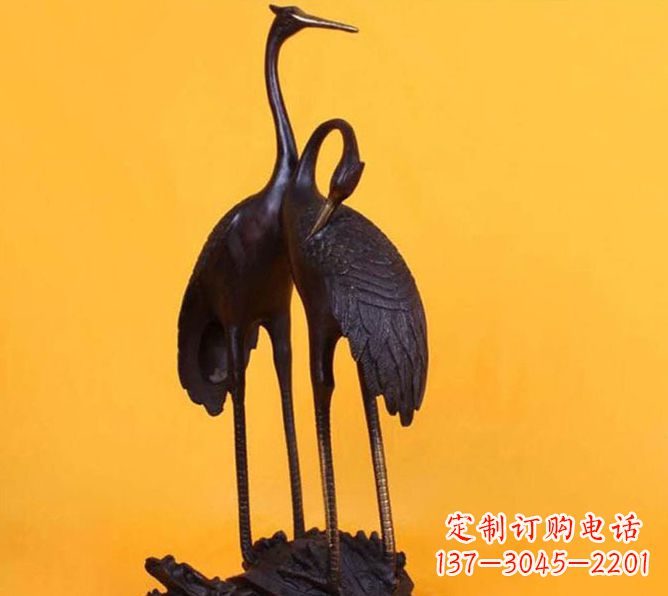 运城仙鹤雕塑铜