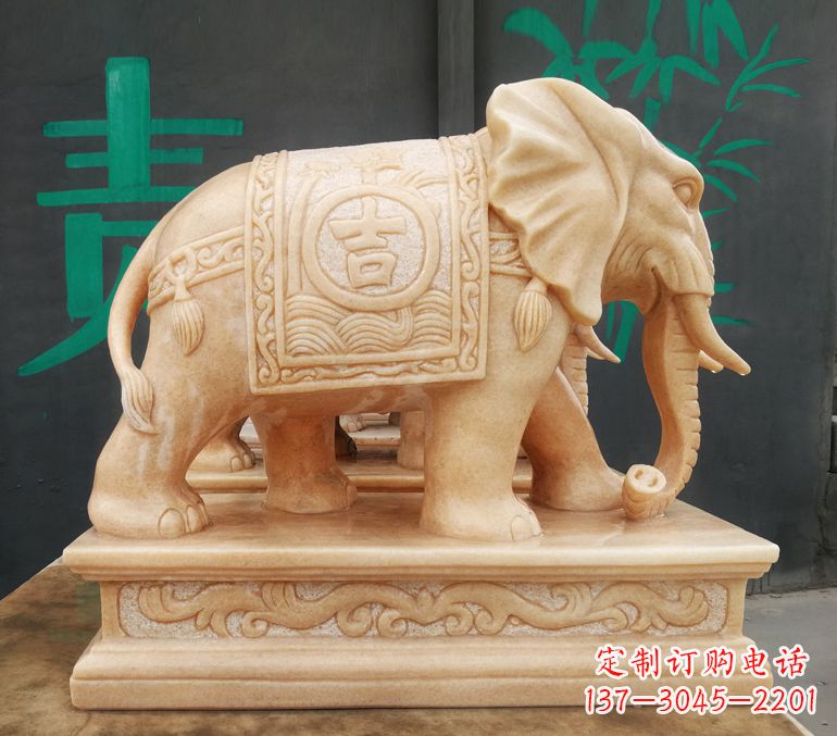 运城现代石雕大象雕像