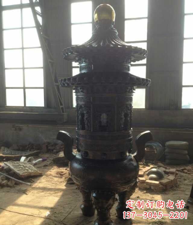 运城香炉铜雕塑 (2)