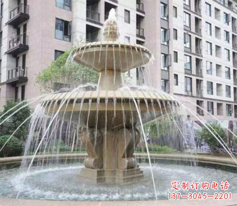 运城小区大型喷泉景观石雕