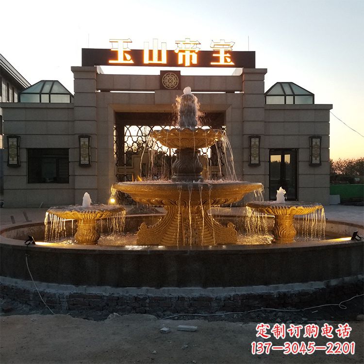 运城小区广场欧式水景石雕喷泉