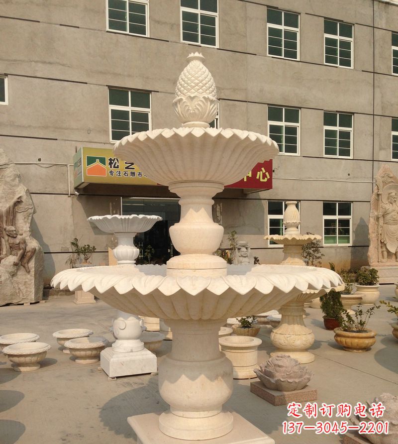 运城小区景观菠萝式喷泉石雕