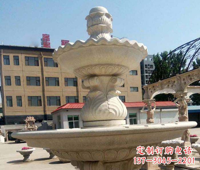 运城小区景观砂岩大型喷泉石雕