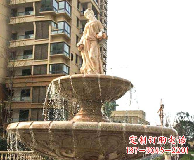 运城小区景观西方女人喷泉石雕