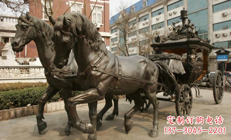 运城小区欧式马车铜雕