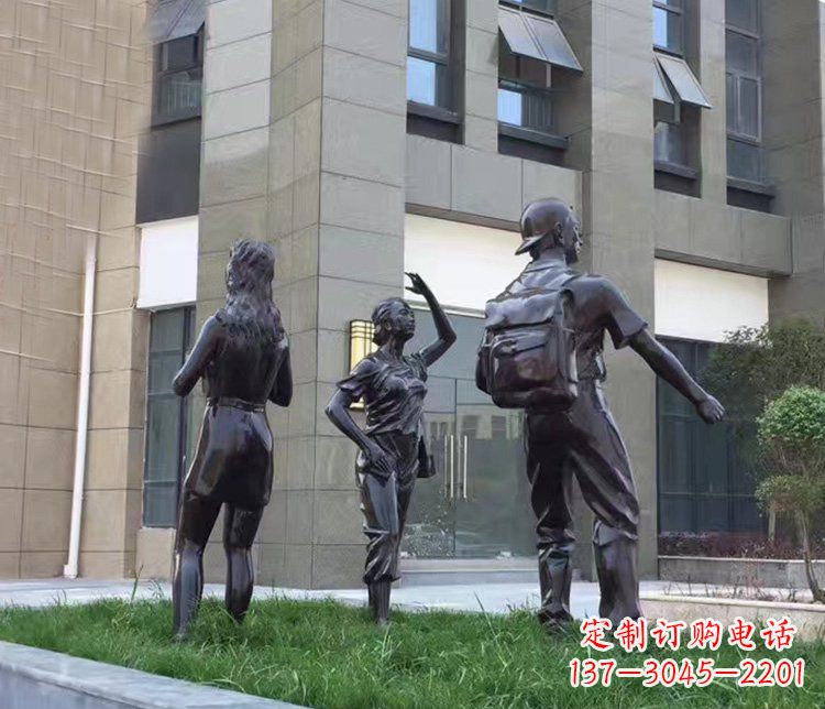 运城小区铜雕美女人物雕塑