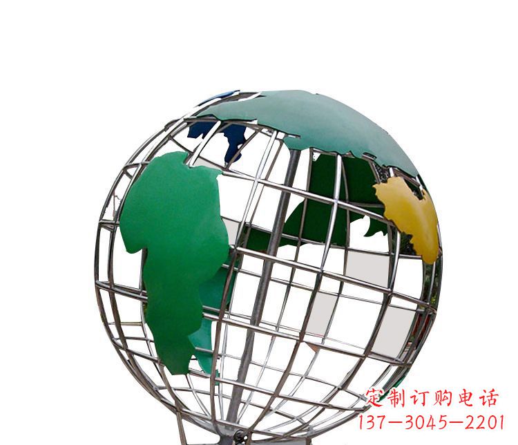 运城校园不锈钢地球仪摆件雕塑