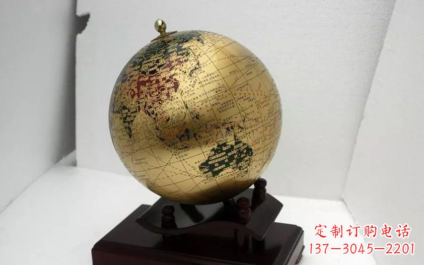 运城校园不锈钢地球仪雕塑 (3)