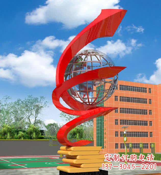 运城校园不锈钢书籍标志雕塑