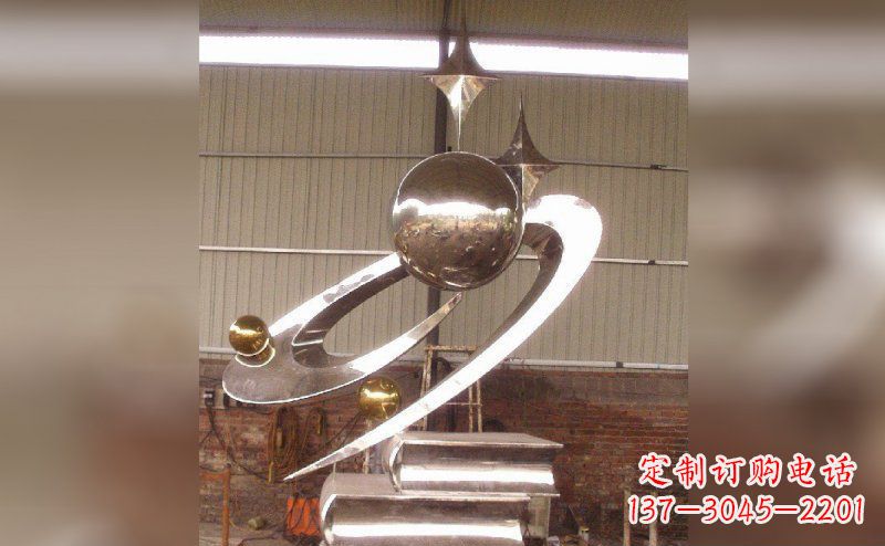 运城校园不锈钢书籍雕塑